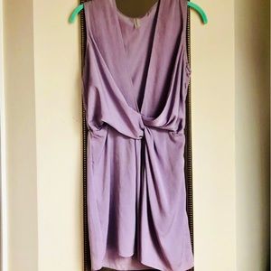 Lavender plunge neck dress
